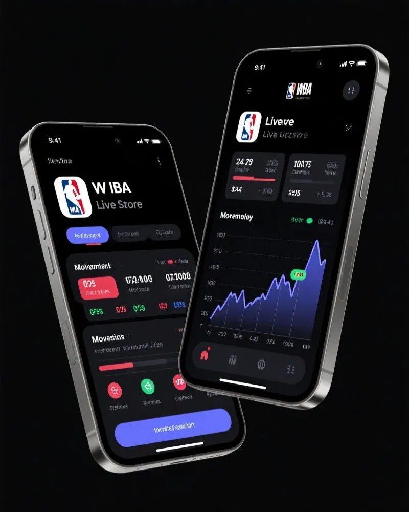 WNBA联赛 App Interface